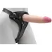 Реалистичный страпон Woman Midi с вагинальной пробкой - 19 см телесный с черным 