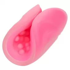 Розовый рельефный мастурбатор Beaded Grip розовый 