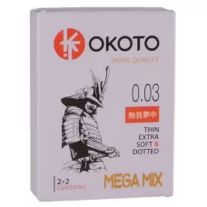 Набор из 4 презервативов OKOTO MegaMIX прозрачный 