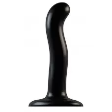 Черный фаллоимитатор-насадка Strap-On-Me P G spot Dildo size S - 16,4 см черный 