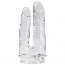 Прозрачный анально-вагинальный фаллоимитатор на присоске Imperium Jelly Dildo - 18 см прозрачный 