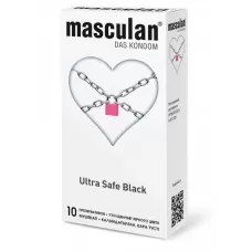 Ультрапрочные презервативы Masculan Ultra Safe Black - 10 шт  