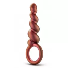 Коричневый анальный стимулятор Spiral Loop Copper Anal Plug - 13,3 см коричневый 