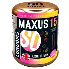 Ароматизированные презервативы Maxus Exotic Mix - 15 шт  