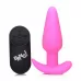 Розовая анальная вибропробка с пультом ДУ 21X Remote Control Vibrating Silicone Butt Plug - 10,4 см розовый 