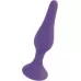 Фиолетовая анальная втулка Silcone Purple Plug Small - 10 см фиолетовый 