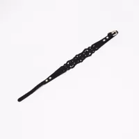 Черный ажурный чокер с золотистой фурнитурой черный с золотистым 