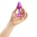 Розовая пробка для ношения B-vibe Snug Plug 1 - 9,4 см розовый 