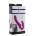 Ярко-розовый безремневой вибрострапон Evoke Vibrating Strapless Silicone Strap-on Dildo ярко-розовый 