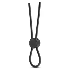Черное силиконовое лассо на пенис SILICONE LOOP COCK RING черный 