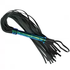 Черная плеть с голографической ручкой - 63 см черный 