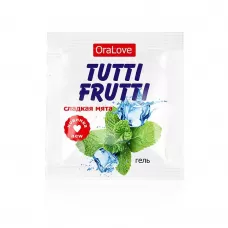 Саше гель-смазки Tutti-frutti со вкусом мяты - 4 гр  