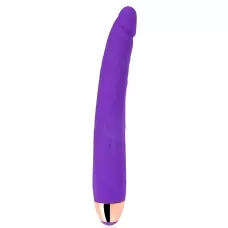 Фиолетовый изогнутый реалистичный вибратор - 18 см фиолетовый 
