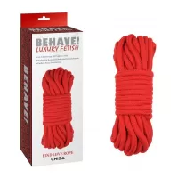 Красная веревка для шибари Bing Love Rope - 10 м красный 