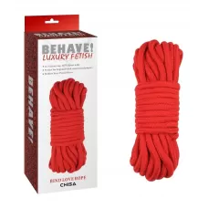 Красная веревка для шибари Bing Love Rope - 10 м красный 