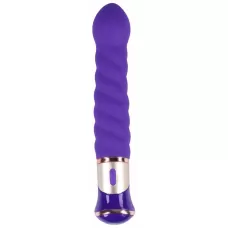 Фиолетовый спиралевидный вибратор - 21 см фиолетовый 