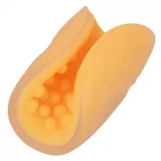 Оранжевый рельефный мастурбатор Dual Grip оранжевый 