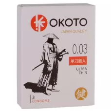 Ультратонкие презервативы OKOTO Ultra Thin - 3 шт прозрачный 