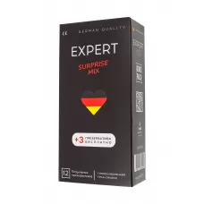 Презервативы EXPERT Surprise Mix - 12 шт.(+3 в подарок  