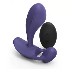 Темно-синий вибромассажер Witty P G Vibrator with Remote Control темно-синий 