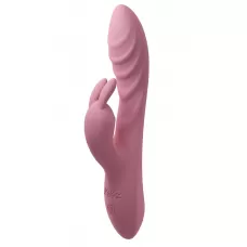 Розовый перезаряжаемый вибратор-кролик Thai - 20,6 см розовый 