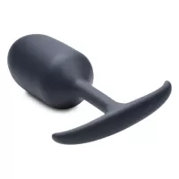 Черная анальная пробка с утяжелением Premium Silicone Weighted Anal Plug XL - 16,8 см черный 