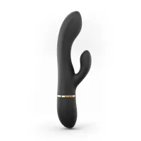 Черный вибратор-кролик Dorcel Glam Rabbit - 21 см черный 