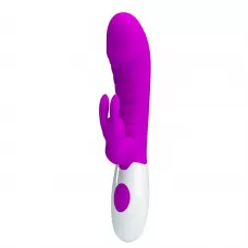Лиловый вибратор-кролик Naughty Bunny - 19,8 см лиловый 