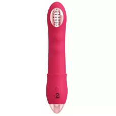 Малиновая насадка на душ с вибрацией Showers to orgasm - 20,1 см малиновый 