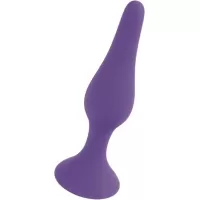 Фиолетовая анальная втулка Silcone Purple Plug Medium - 11 см фиолетовый 