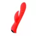 Красный перезаряжаемый вибратор-кролик - 19,1 см красный 