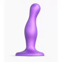 Фиолетовая насадка Strap-On-Me Dildo Plug Curvy size S фиолетовый 
