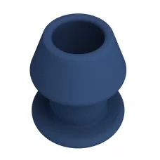 Синяя анальная пробка с открытым каналом - 8,7 см синий Синяя анальная пробка с открытым каналом - 8,7 см синий