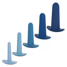 Набор из 5 анальных расширителей They-ology 5-Piece Wearable Anal Training Set голубой с синим 