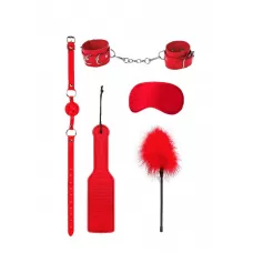 Красный игровой набор БДСМ Introductory Bondage Kit №4 красный 