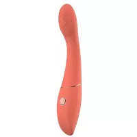 Оранжевый вибромассажер Candice - 22 см оранжевый 