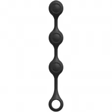 Черные утяжеленные анальные шарики Anal Essentials Weighted Silicone Anal Balls - 34,3 см черный 
