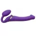 Фиолетовый безремневой вибрострапон Vibrating Bendable Strap-On - size L фиолетовый 