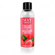 Массажное масло Sexy Sweet Nectar Lychee с феромонами и ароматом личи - 75 мл  