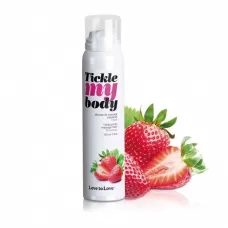 Массажная хрустящая пенка Tickle My Body Strawberry с ароматом клубники - 150 мл  