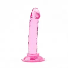 Розовый анальный фаллоимитатор на присоске - 12 см розовый 