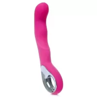 Розовый вибратор для массажа точки G - 20 см розовый 