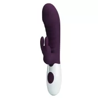 Фиолетовый вибратор-кролик Naughty Bunny - 19,8 см фиолетовый 