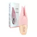 Нежно-розовый мини-вибратор с раздвоенным кончиком - 12,3 см нежно-розовый 