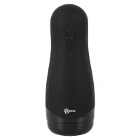 Черный вибромастурбатор с подогревом Masturbator with 3 Functions черный с белым 