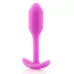 Розовая пробка для ношения B-vibe Snug Plug 1 - 9,4 см розовый 