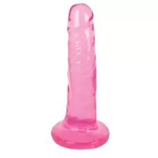 Розовый фаллоимитатор Slim Stick Dildo - 15,2 см розовый 