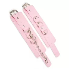 Розовые наручники с регулировкой на цепочке розовый 