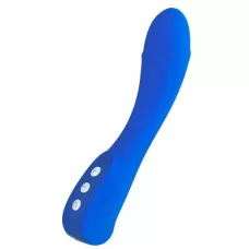 Нереалистичный синий вибратор BLURY - 18,5 см синий 