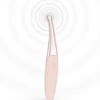 Розовый точечный вибромассажер Senzi Vibrator - 14,7 см розовый 